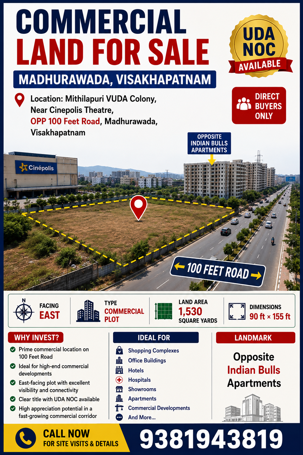 COMMERCIAL LANDS IN  MADHURAWADA COMMERCIAL PLOTS IN MADHURAWADA