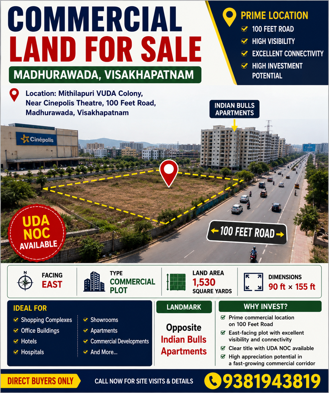 COMMERCIAL LANDS IN  MADHURAWADA COMMERCIAL PLOTS IN MADHURAWADA