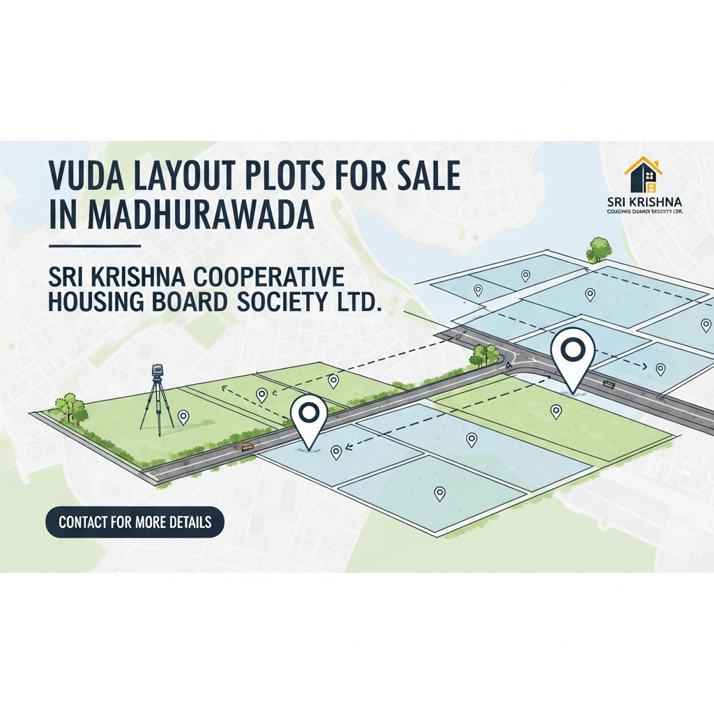Sri Krishna Cooperative Housing Board Society Ltd ,   Plots in Madhurawada Vizag, Premium Residential Plots for Sale Madhurawadada