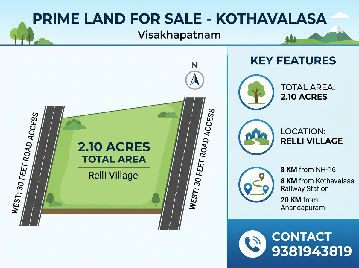 Land for Sale in Visakhapatnam,Land for Sale in Vizag,Agricultural Farm Land for Sale in Vizag