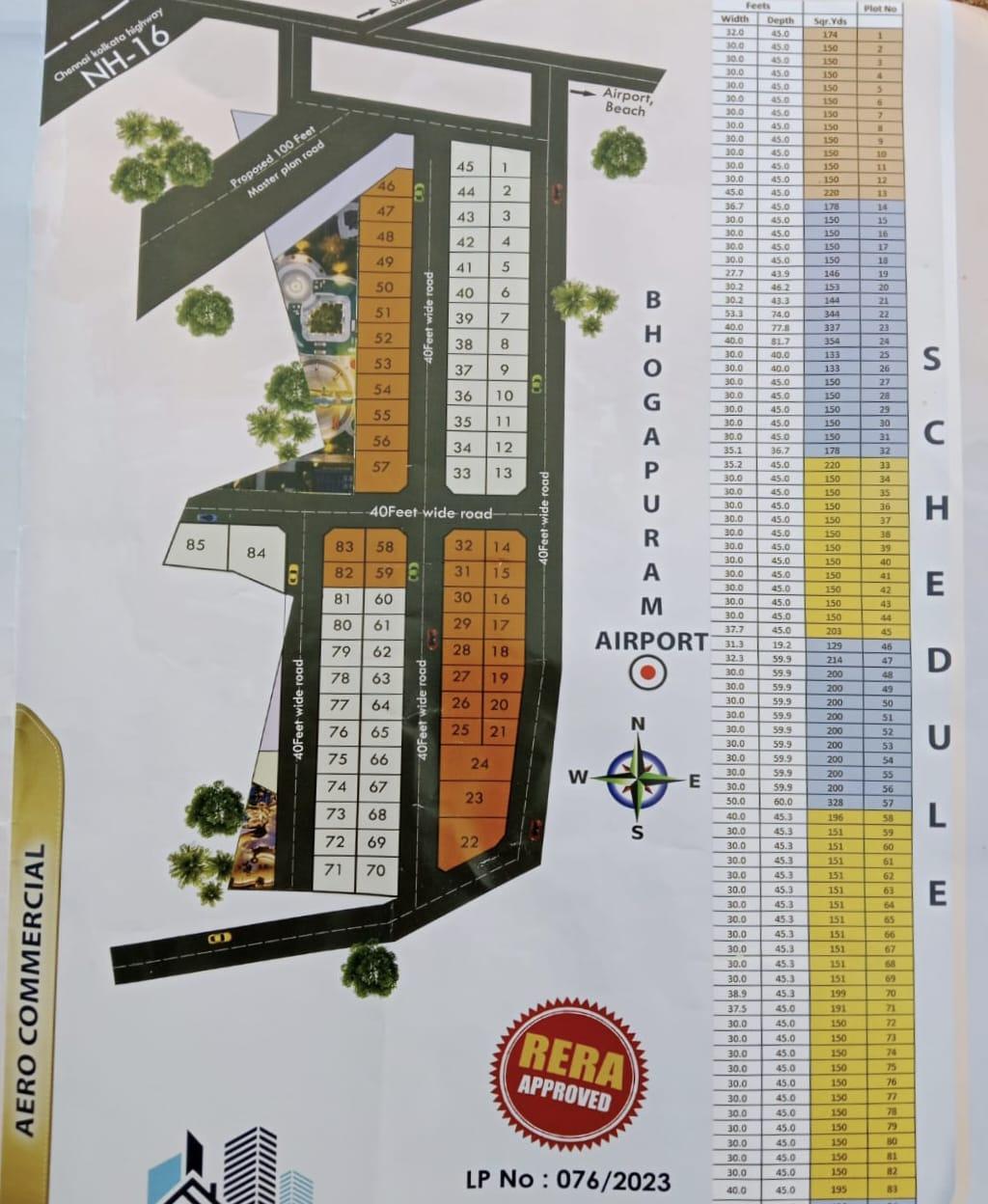 BBG AERO COMMERCIAL BHOGAPURAM commercial plots for sale near Visakhapatnam