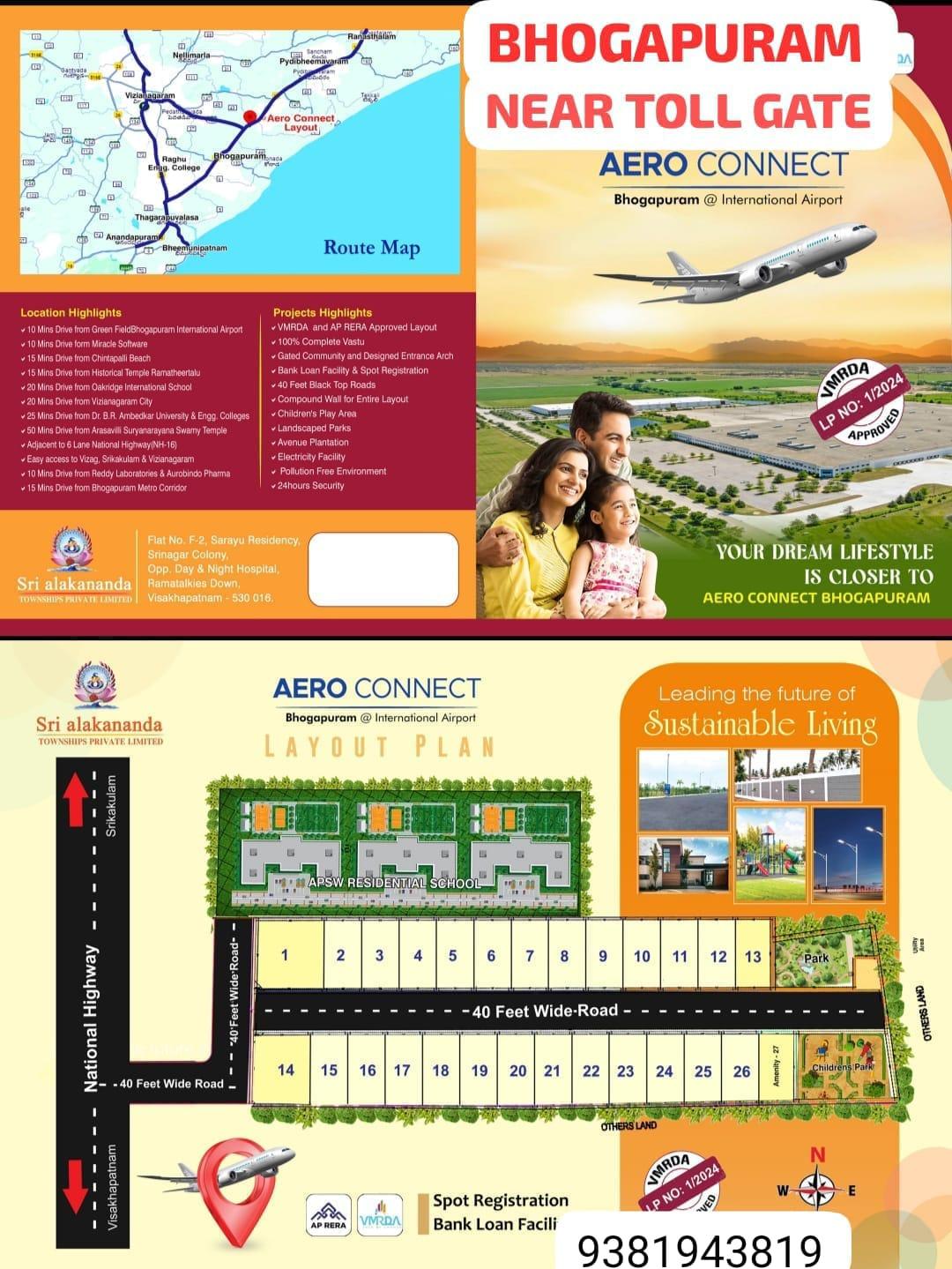 Open plots near Bhogapuram International Airport, Open plots for sale at Bhogapuram