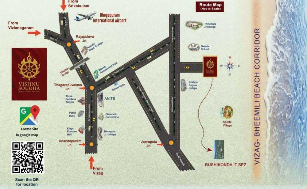 VISHNU SOUDHA RESIDENTIAL PLOTS AT THAGARAPUVALASA TO  BHEEMILLI ROAD PLOTS