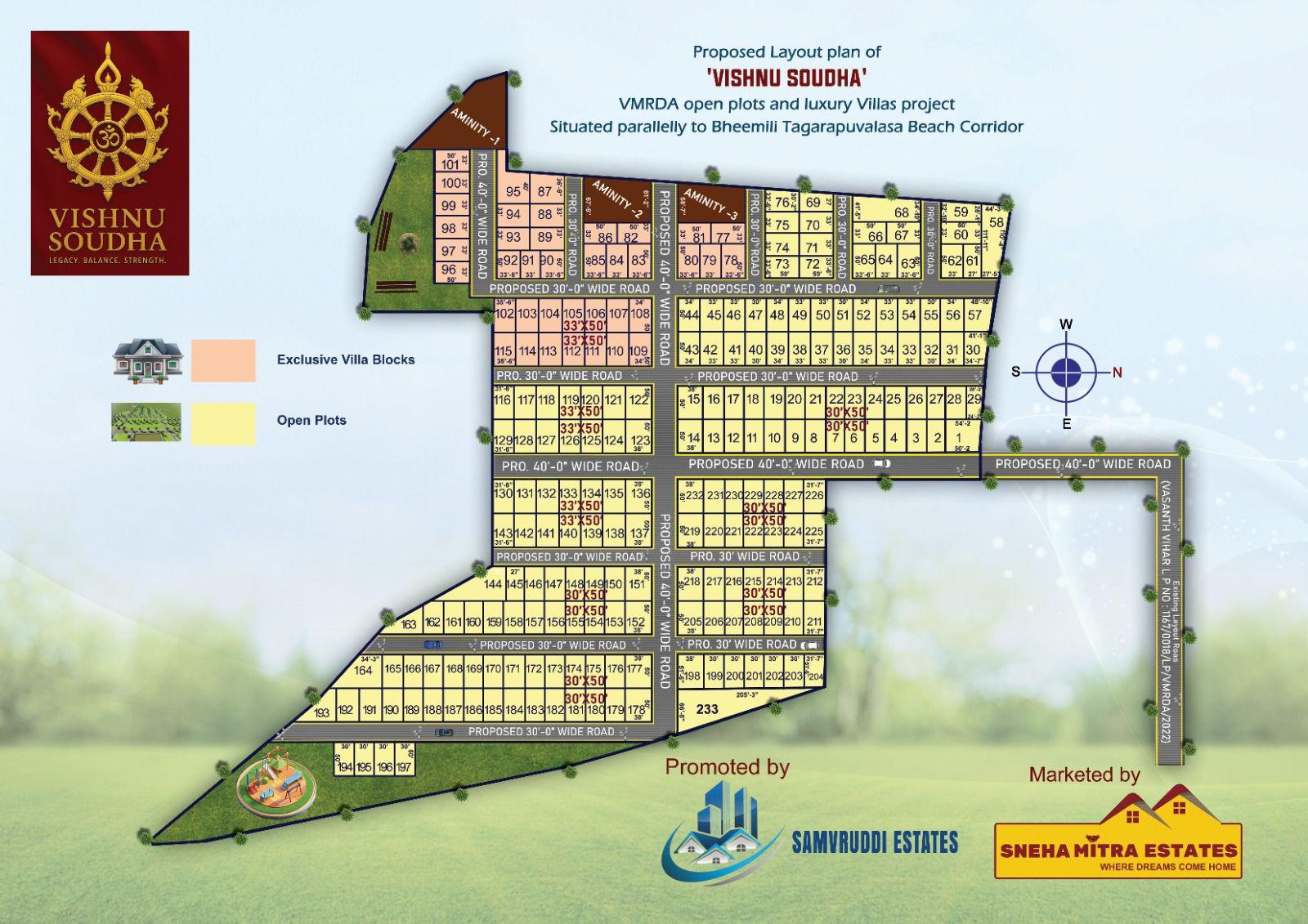 VISHNU SOUDHA, VILLA PLOTS IN  BHEEMILI, VILLA PLOTS IN THAGARAPUVALASA