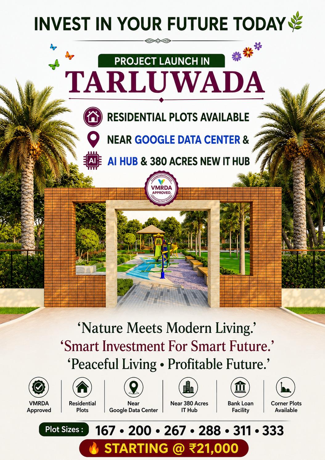 PLOTS IN VISAKHAPATNAM (VIZAG) ,VMRDA & RERA APPROVED PROJECTS IN VISAKHAPATNAM (VIZAG)