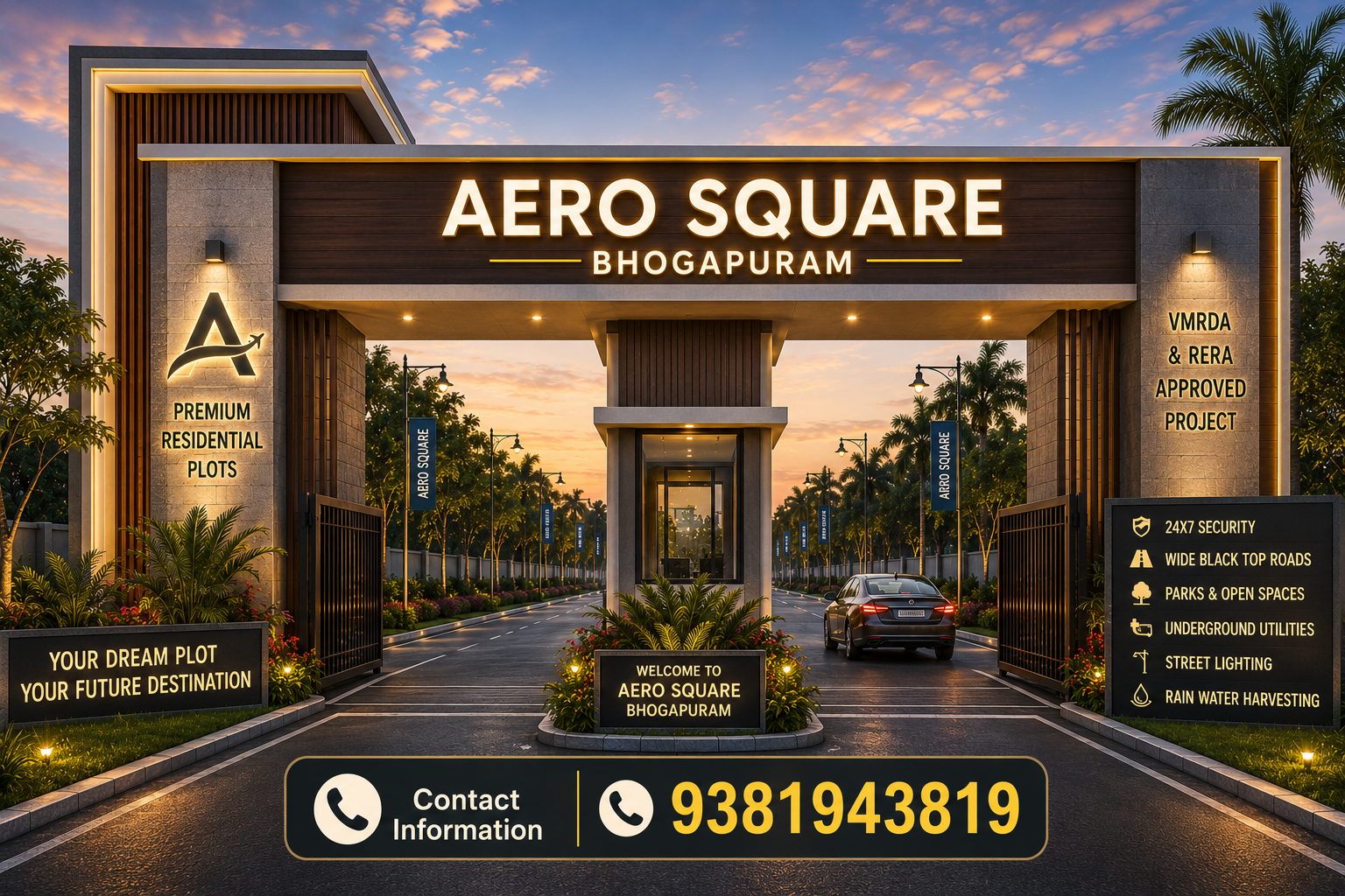 VMRDA & RERA APPROVED PLOTS IN BHOGAPURAM, PREMIUM PLOTS IN BHOGAPURAM