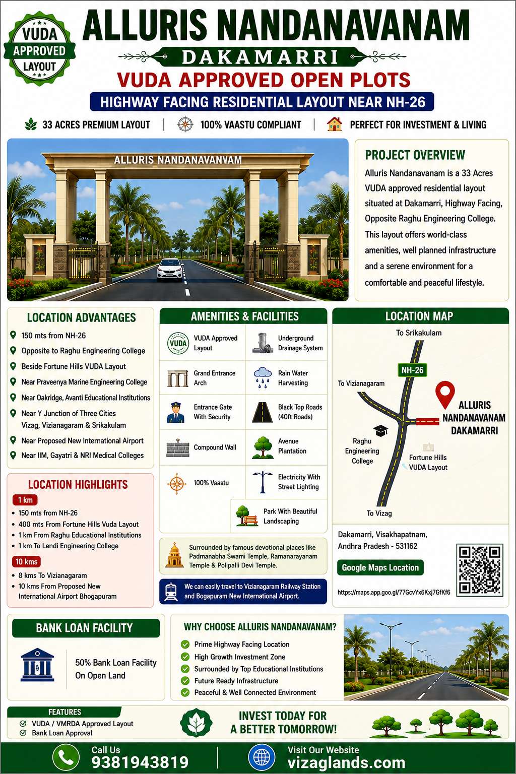 PLOTS IN THAGARAPUVALASA, RESIDENTIAL PLOTS IN THAGARAPUVALASA, NEAR NH-26