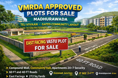 VMRDA-APPROVED PLOTS IN MADHURAWADA, RESIDENTIAL PLOTS IN  IT SEZ MADHURAWADA
