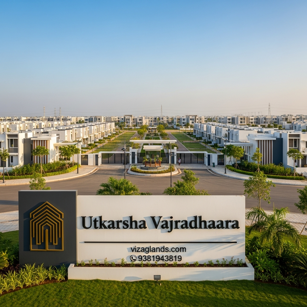 Utkarsha Vajradhaara plots Thagarapuvalasa, Gated community plots for sale in Thagarapuvalasa,