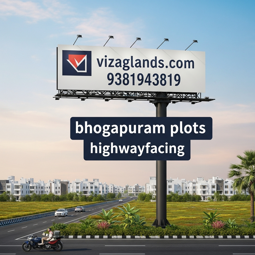 Highway-facing plots near Bhogapuram,  VMRDA approved plots Bhogapuram, Open plots for sale in  Bhogapuram Vizag