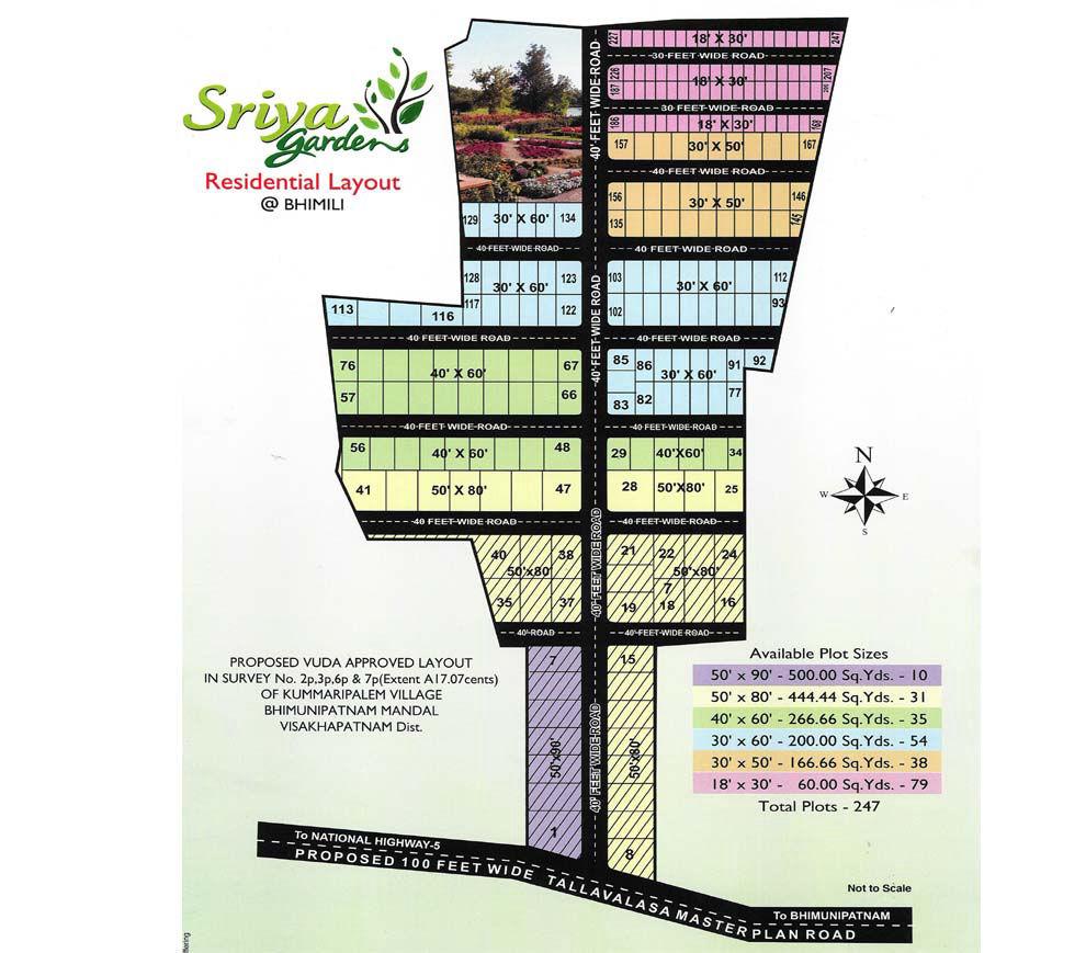 VUDA approved layout in Bheemili, Residential plots in Bheemili,  VUDA plots in Bheemili