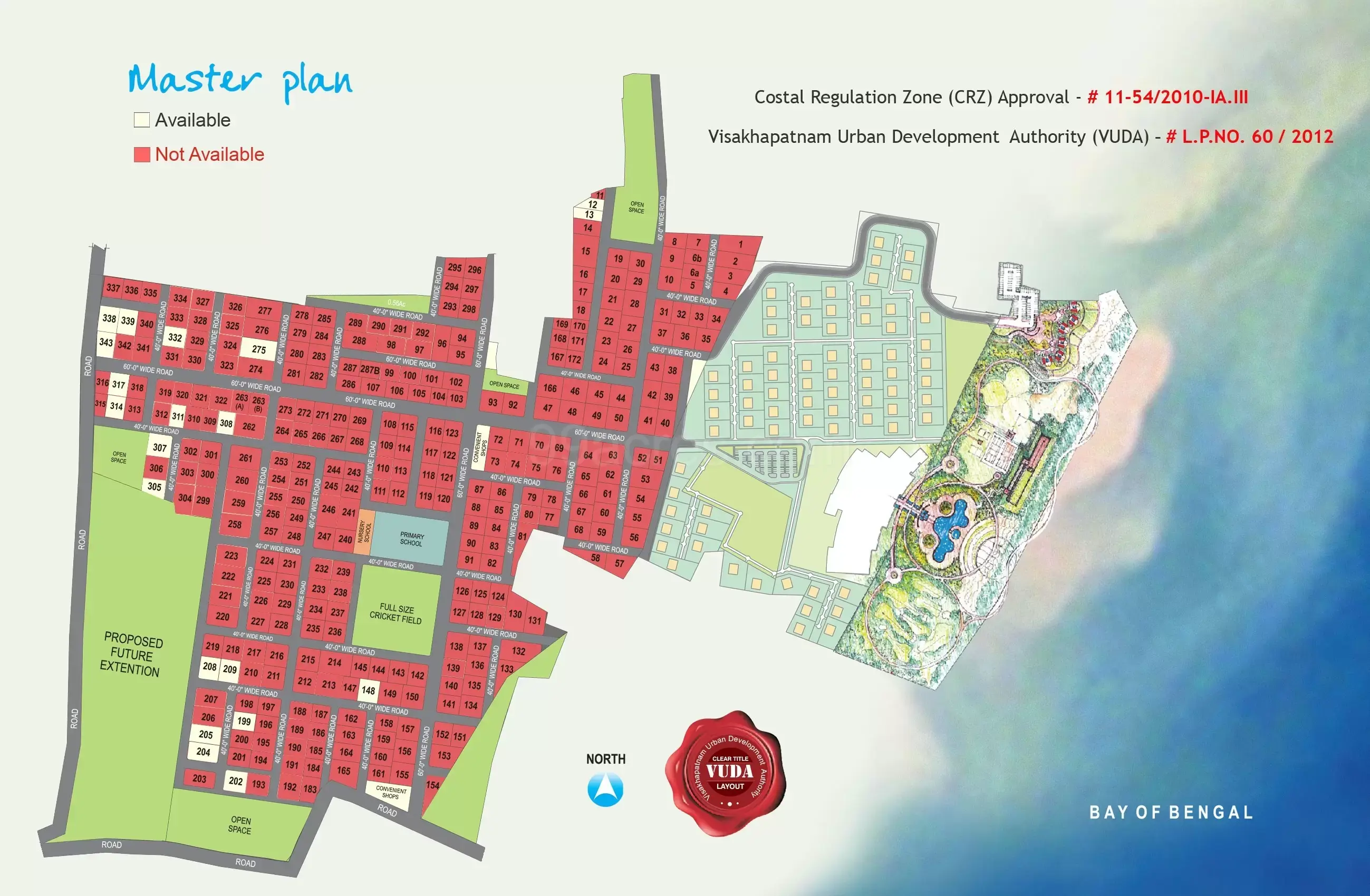Sunray Beach Front Plot For Sale in Bhogapuram International Airport,Vizag