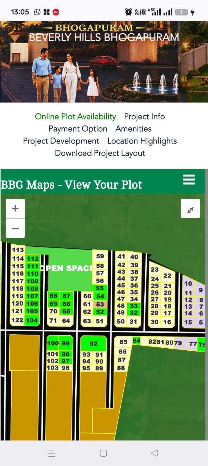BEVERLY HILLS BHOGAPURAM, PLOTS IN BHOGAPURAM