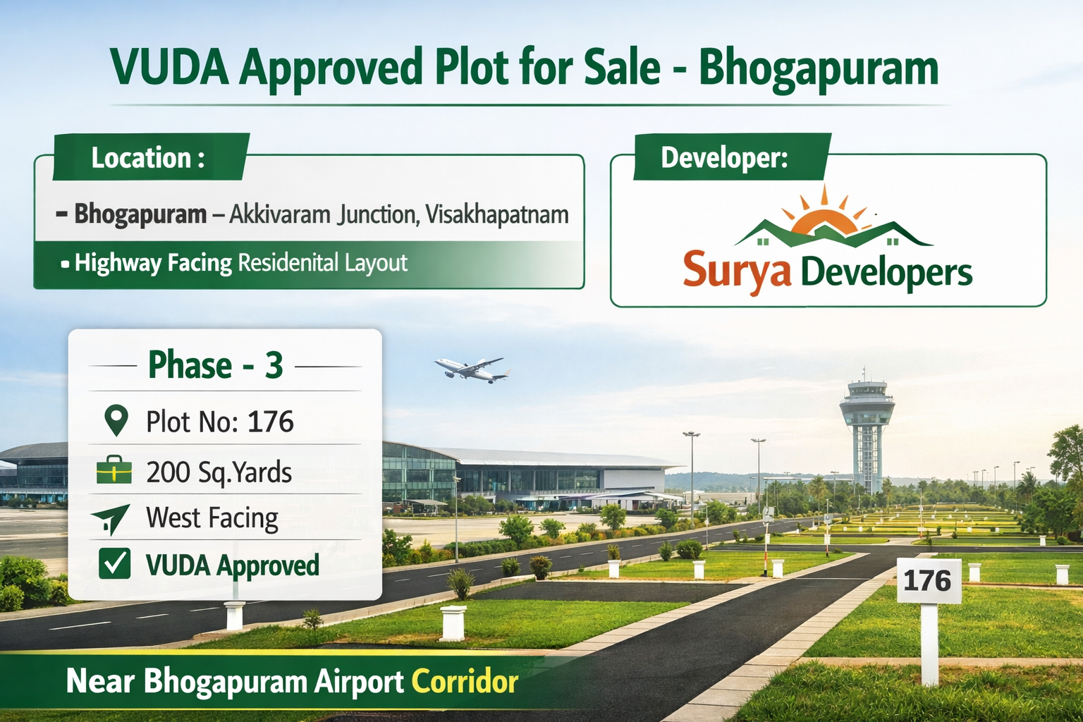 Plot in Bhogapuram. Plot for Sale – Bhogapuram,Highway Facing Plot in Bhogapuram
