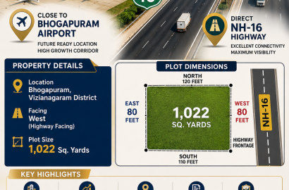 COMMERCIAL PLOTS IN BHOGAPURAM,  COMMERCIAL PROPERTIES IN BHOGAPURAM