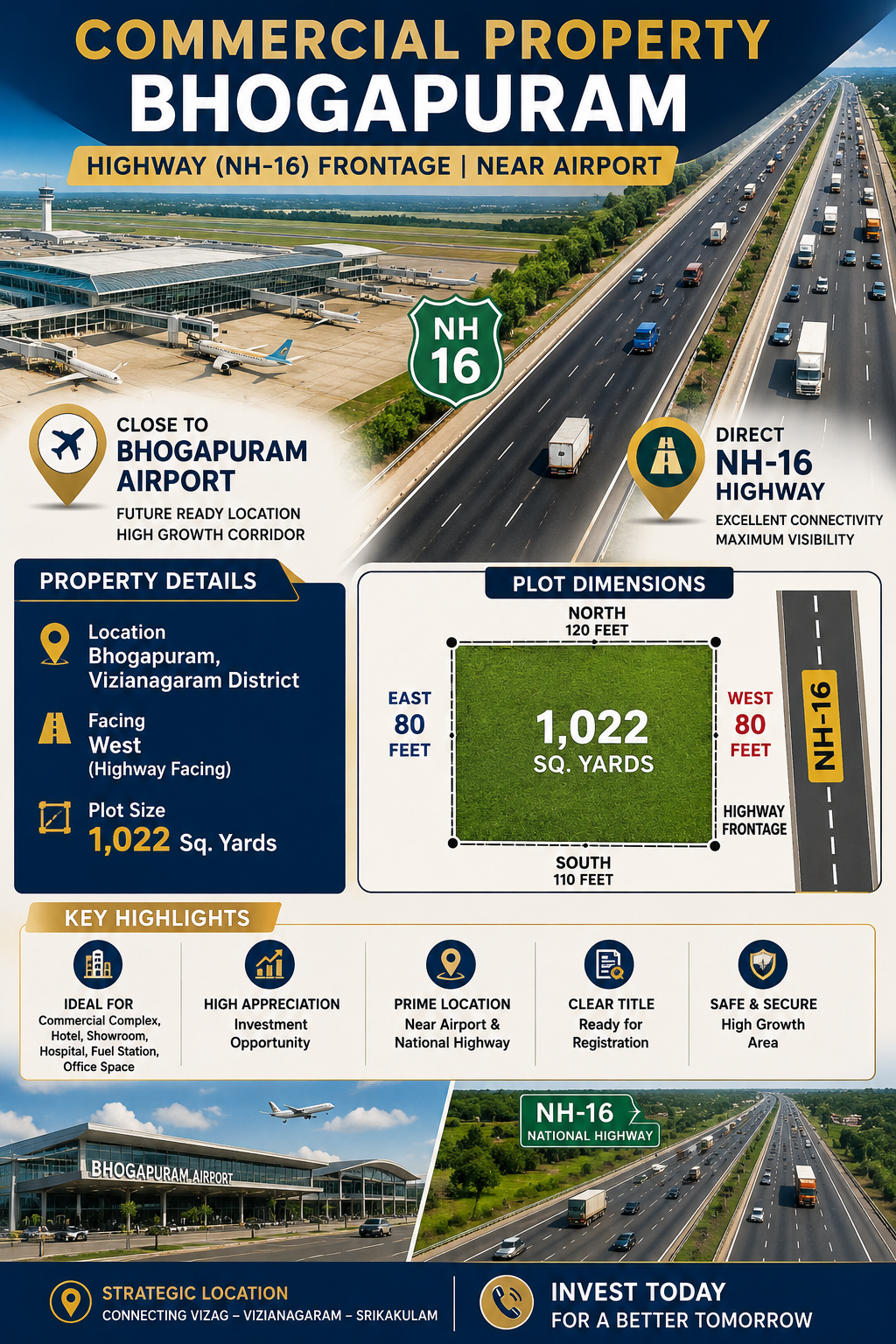 COMMERCIAL PLOTS IN BHOGAPURAM,  COMMERCIAL PROPERTIES IN BHOGAPURAM