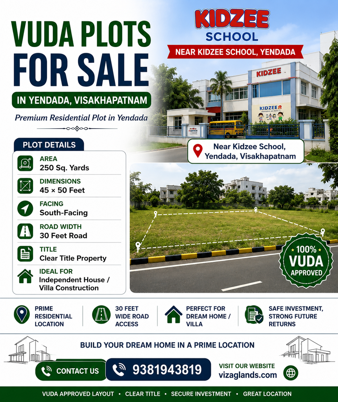 PLOTS IN YENDADA, RESIDENTIAL PLOTS FOR SALE IN YENDADA,VUDA PLOTS FOR SALE IN YENDAADA
