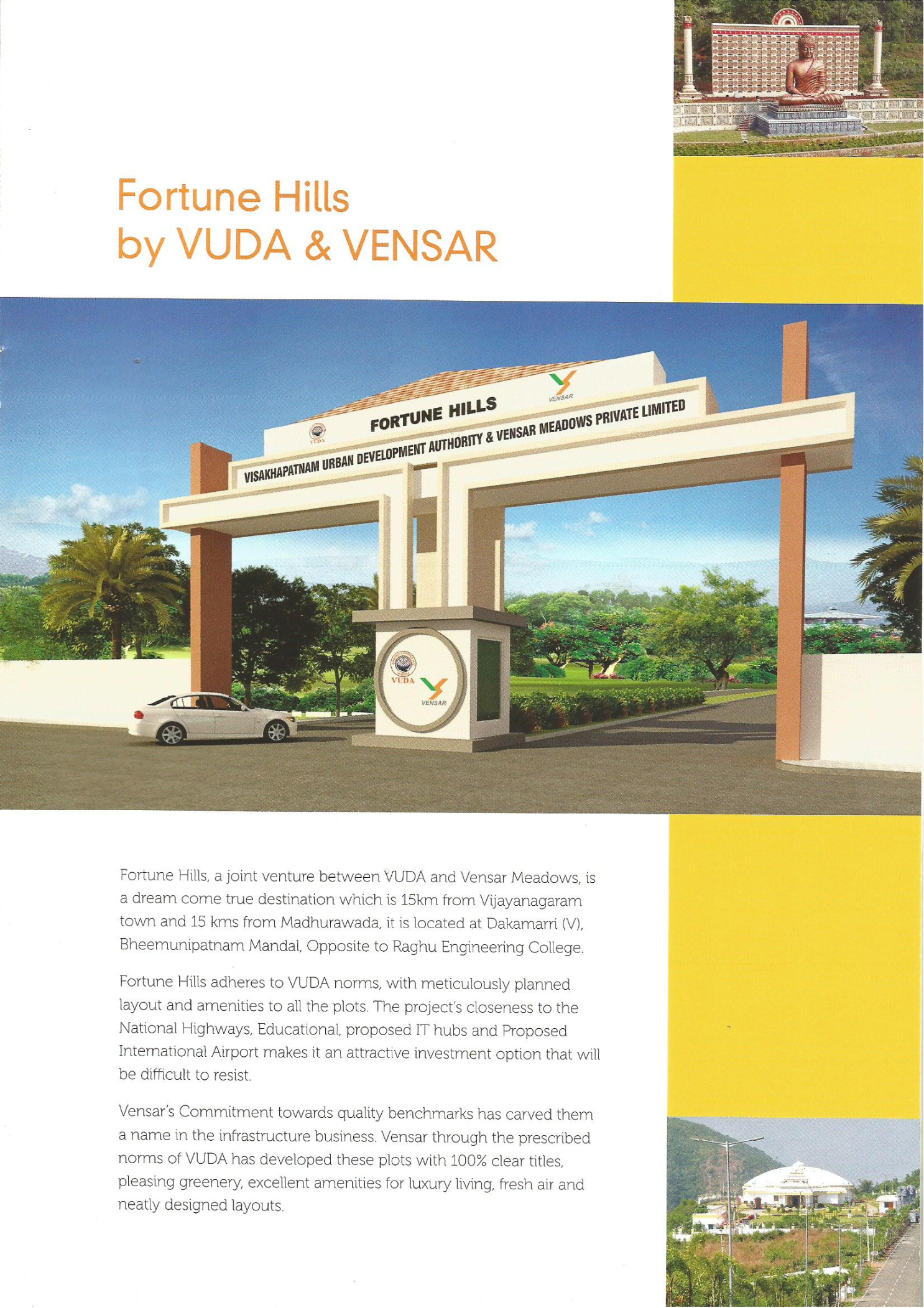 FORTUNE HILLS DAKAMARRI ,VUDA & VMRDA JOINT VENTURES LAYOUTS VISAKHAPATNAM