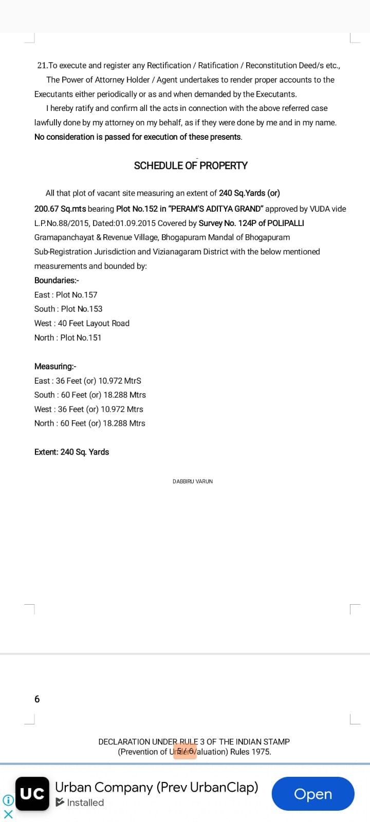 VUDA Approved Open Plot Polipalli Bhogapuram, Peram's Aditya Grand, Polipalli