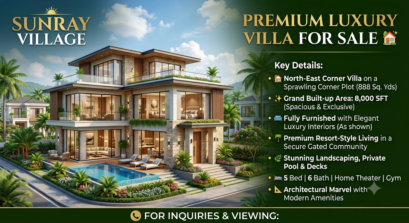 premium luxury villa for sale in Bhogapuram Vizag