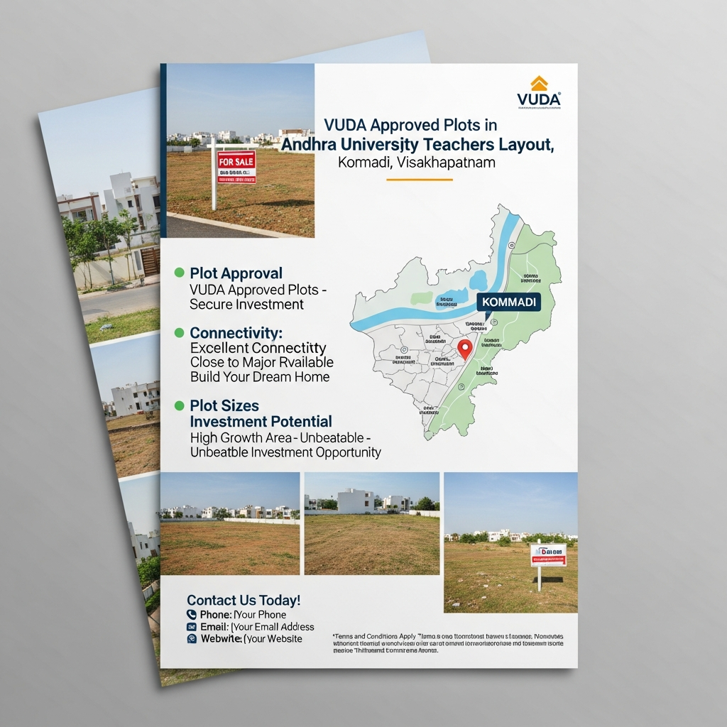 VUDA PLOTS IN KOMMADI. PLOTS IN KOMMADI, Visakhapatnam A U Teachers Layout, Kommadi, Visakhapatnam