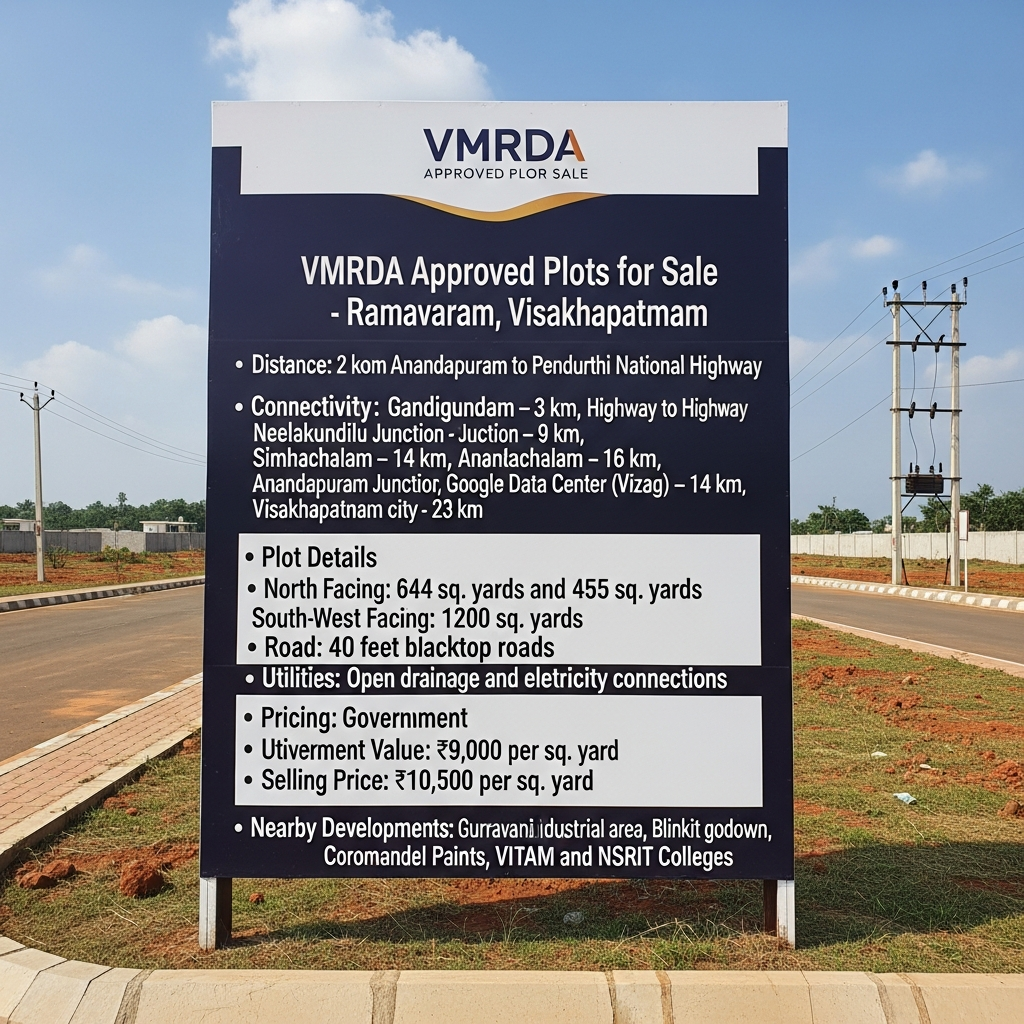 Plots for sale in Ramavaram Visakhapatnam  Residential plots Ramavaram Vizag,PLOTS IN Gandigundam