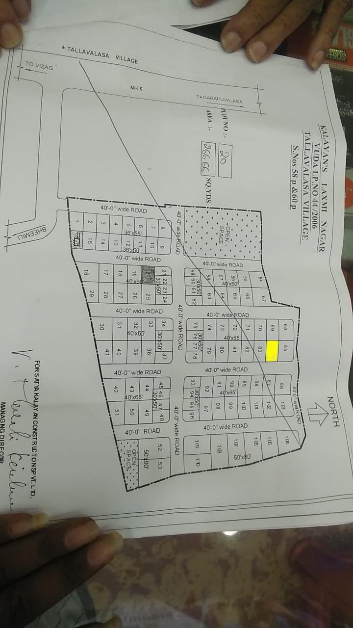 Plot for Sale in Rajula Thallavalasa, Satya Kalyani Vuda Layout Plots in Rajula Thallavalasa