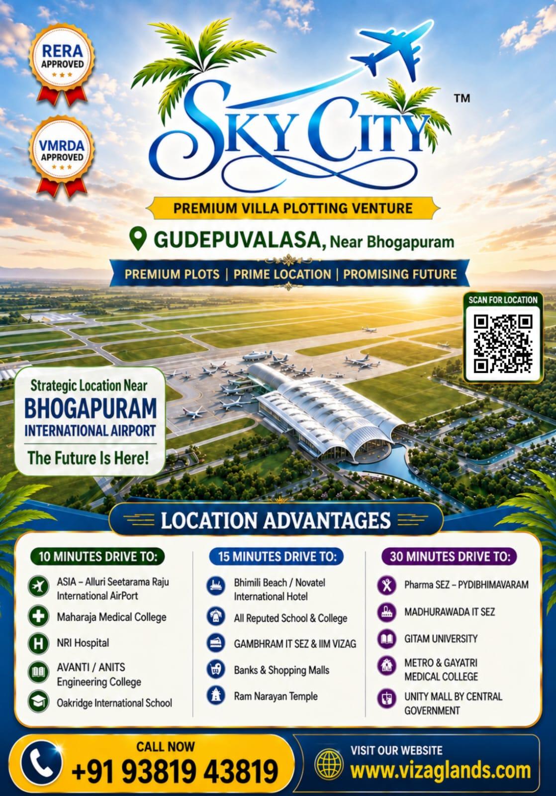 RESIDENTIAL PLOTS IN BHOGAPURAM, PLOTS FOR SALE NEAR BHOGAPURAM AIRPORT