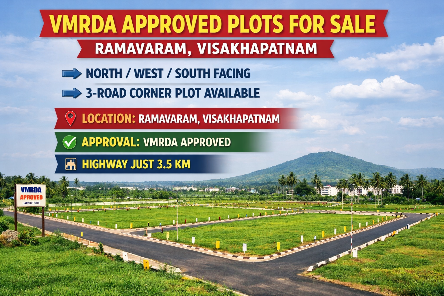 Plots in Gandigundam,  Residential plots in Gandigundam Vizag, Open plots for sale near Gandigundam