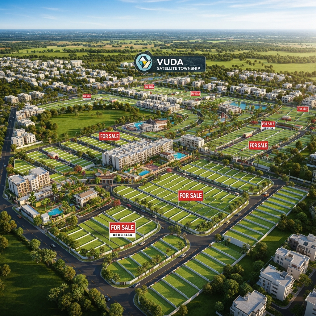 VUDA Satellite Township plots for sale in Kapuluppada, Residential plots in Kapuluppada Visakhapatnam, VUDA approved plots in Kapuluppada Vizag