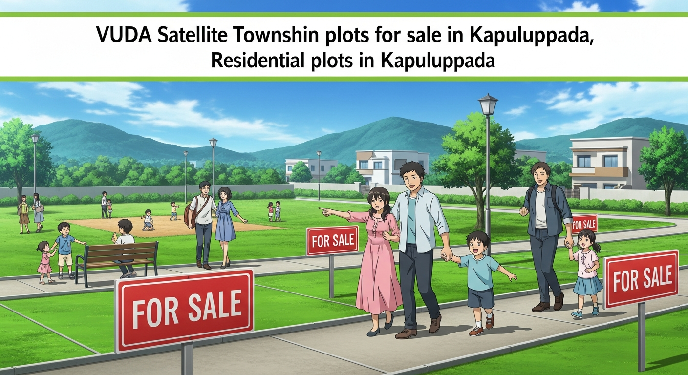 Plot for sale in Kapuluppada  Kapuluppada satellite township plots , plots in Kapuluppada layout,  Residential plots for sale Kapuluppada
